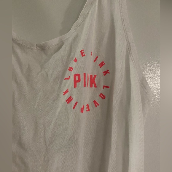 SOLD!! PINK VS White Chinched waist Hip Pockets Swim Coverup Romper M - Picture 12 of 16